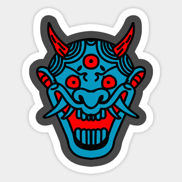 Hannya mask Sticker by DanilBugaenko